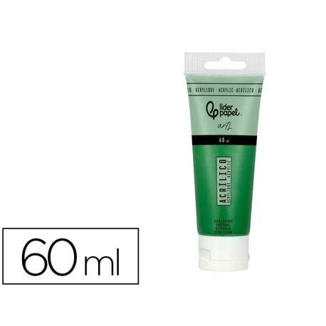 PINTURA ACRILICA LIDERPAPEL TUBO DE PLASTICO DE 60 ML COLOR VERDE OSCURO