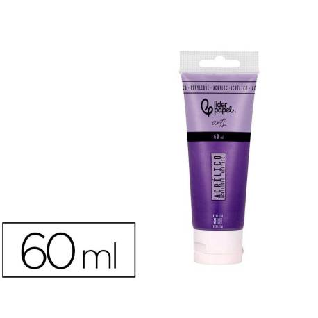 PINTURA ACRILICA LIDERPAPEL TUBO DE PLASTICO DE 60 ML COLOR VIOLETA