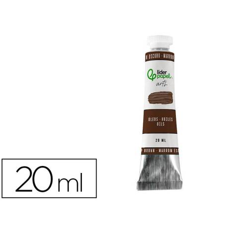 PINTURA AL OLEO LIDERPAPEL TUBO DE ALUMINIO DE 20 ML COLOR MARRON OSCURO