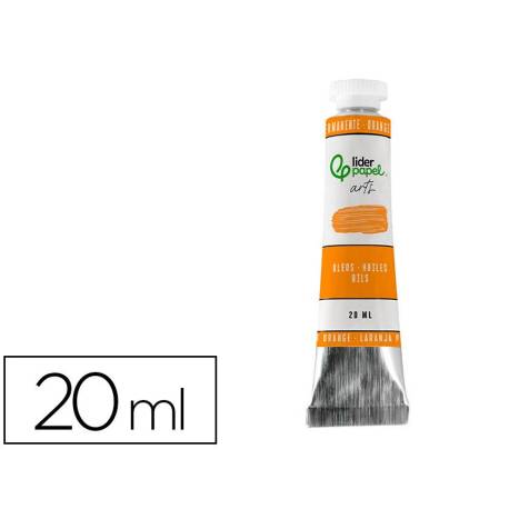 PINTURA AL OLEO LIDERPAPEL TUBO DE ALUMINIO DE 20 ML COLOR NARANJA PERMANENTE