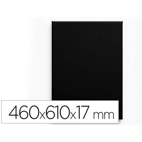 BASTIDOR NEGRO LIDERPAPEL 12P LIENZO GRAPADO PARTE TRASERA ALGODON 100% 46X61 CM GRAMAJE 320G/M2 CERTIFICADO FSC
