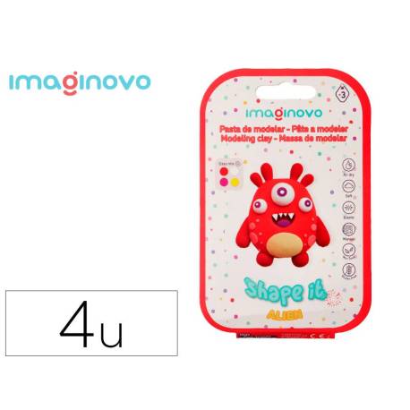 PASTA PARA MODELAR IMAGINOVO DE SECADO AL AIRE SET DE COLORES SURTIDOS CON INSTRUCCIONES ALIEN