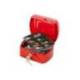 Caja caudales Q-Connect 6" 152x115x80 mm rojo con bandeja portamonedas