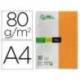 Papel color Liderpapel color naranja A4 80 g/m2 100 hojas