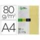 Papel color Liderpapel color amarillo A4 80 g/m2 100 hojas