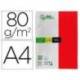 Papel color Liderpapel color rojo A4 80g/m2 100 hojas