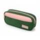 ESTUCHE PORTATODO LIDERPAPEL DUO 2 CREMALLERAS CON BOLSILLOFRONTAL VERDE MILITAR 220X90X50 MM