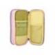 ESTUCHE PORTATODO LIDERPAPEL FUNKY 3 CREMALLERAS CON APERTURAS LATERALES AMARILLO ROSA LILA 220X100X65 MM