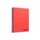 CUADERNO ESPIRAL LIDERPAPEL A7 MICRO WONDER TAPA PLASTICO 100H 90 GR CUADRO 5MM 4 BANDAS ROJO