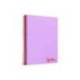 CUADERNO ESPIRAL LIDERPAPEL A7 MICRO WONDER TAPA PLASTICO 100H 90 GR CUADRO 5MM 4 BANDAS COLOR VIOLETA