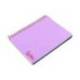 CUADERNO ESPIRAL LIDERPAPEL A7 MICRO WONDER TAPA PLASTICO 100H 90 GR CUADRO 5MM 4 BANDAS COLOR VIOLETA