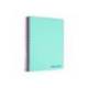 CUADERNO ESPIRAL LIDERPAPEL A7 MICRO WONDER TAPA PLASTICO 100H 90 GR CUADRO 5MM 4 BANDAS VERDE