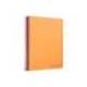 CUADERNO ESPIRAL LIDERPAPEL A7 MICRO WONDER TAPA PLASTICO 100H 90 GR CUADRO 5MM 4 BANDAS COLOR NARANJA
