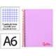 Bloc Liderpapel DIN A6 micro wonder 120 hojas cuadro 5mm 4 bandas tapa plástio 90 gr color violeta