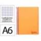 Bloc Liderpapel DIN A6 micro wonder cuadro cuadro 5mm 4 bandas tapa plástio 90 gr color naranja