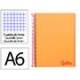 Bloc Liderpapel DIN A6 micro wonder cuadro cuadro 5mm 4 bandas tapa plástio 90 gr color naranja
