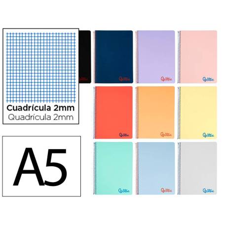 Bloc Liderpapel DIN A5 wonder milimetrado 2mm 80 hojas tapa plástico 90 gr color “no se puede elegir”