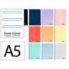Bloc Liderpapel DIN A5 wonder pauta estrecha 2,5mm 80 hojas tapa plástico 90 gr color “no se puede elegir”