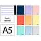 Bloc Liderpapel DIN A5 wonder rayado horizontal 80 hojas con margen tapa plástico 90 gr color “no se puede elegir”