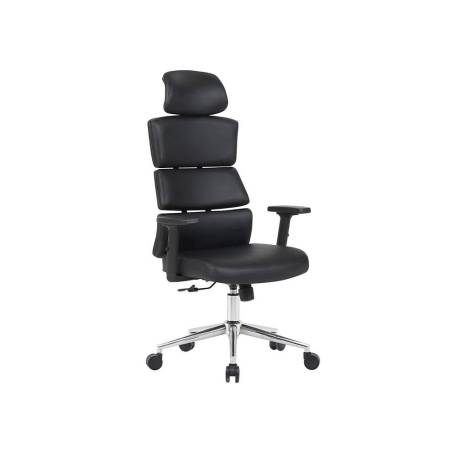 SILLA Q-CONNECT DIRECCION AUREA SIMILPIEL ALT MAX 1400 MM ANC 520 MM PROF 510 MM RUEDAS PREMIUM NEGRO