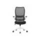 SILLA Q-CONNECT OFICINA CATANIA MALLA ALT MAX 1230 MM ANC 510 MM PROF 490 MM RUEDAS PREMIUM COLOR NEGRO BLANCO