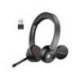 AURICULAR Q-CONNECT INALAMBRICO DIADEMA CON MICROFONO FLEXIBLE Y BOTON DE BLUETOOTH USB COLOR NEGRO
