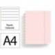 CUADERNO INGENIOX FOAM A4 80H RAYADO HORIZONTAL ROSA PASTEL