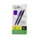 BOLIGRAFO LIDERPAPEL PUNTA 1 MM RETRACTIL CON CLIP ACABADO SOFT TOUCH TINTA AZUL CUERPO MORADO