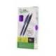 BOLIGRAFO LIDERPAPEL PUNTA 1 MM RETRACTIL CON CLIP ACABADO SOFT TOUCH TINTA AZUL CUERPO MORADO