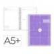 AGENDA ESCOLAR ANTARTIK 26-27 ESPIRAL ESSENTIALS DIA PAGINA A5+ BILINGUE 80G PAPEL FSC MORADO