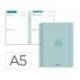 AGENDA ESCOLAR LIDERPAPEL 26-27 ESPIRAL BASIC 2 DIAS PAGINA A5 BILINGUE 70G PAPEL FSC TURQUESA