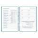 AGENDA ESCOLAR LIDERPAPEL 26-27 ESPIRAL BASIC 2 DIAS PAGINA A5 BILINGUE 70G PAPEL FSC AZUL MARINO