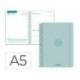 AGENDA ESCOLAR LIDERPAPEL 26-27 ESPIRAL BASIC DIA PAGINA A5 BILINGUE 70G PAPEL FSC TURQUESA