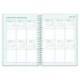 AGENDA ESCOLAR LIDERPAPEL 26-27 ESPIRAL BASIC SEMANA VISTA A5 BILINGUE 70G PAPEL FSC TURQUESA