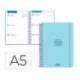 AGENDA ESCOLAR LIDERPAPEL 26-27 ESPIRAL BASIC SEMANA VISTA A5 BILINGUE 70G PAPEL FSC AZUL TURQUESA