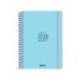 AGENDA ESCOLAR LIDERPAPEL 26-27 ESPIRAL BASIC SEMANA VISTA A5 BILINGUE 70G PAPEL FSC AZUL TURQUESA