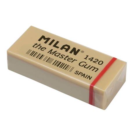 GOMA DE BORRAR MILAN 1420 MASTER GUM CAJA DE 5 UNIDADES