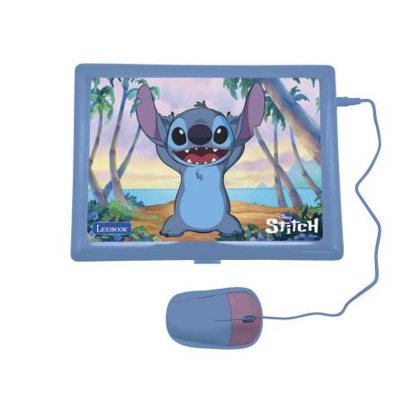 ORDENADOR PORTATIL LEXIBOOK STITCH EDUCATIVO PARLANTE BILING E CON 124 ACTIVIDADES EN INGLES Y ESPAÑOL