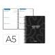 AGENDA ESCOLAR LIDERPAPEL 26-27 ESPIRAL CLASSIC SEMANA VISTA A5 BILINGUE 70G PAPEL FSC NEGRO