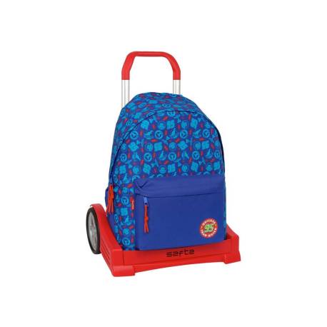 MOCHILA ESCOLAR 775 SAFTA CON CARRO EVOLUTION CARS 430X310X130 MM