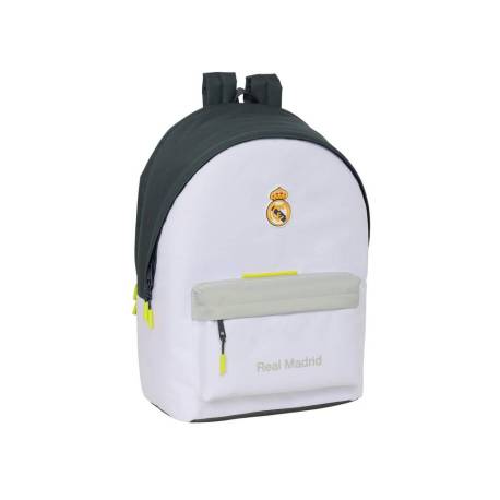 MOCHILA ESCOLAR SAFTA DOBLE PARA PORTATIL 15,6"+USB REAL MADRID 25/26 440X310X180 MM