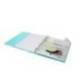 CARPETA CON RECAMBIO ANTARTIK A4 CUADRO 5MM FOAM 4 ANILLAS 35MM MIXTAS BICOLOR NEGRO MENTA