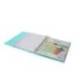 CARPETA CON RECAMBIO ANTARTIK A4 CUADRO 5MM FOAM 4 ANILLAS 35MM MIXTAS BICOLOR NEGRO MENTA