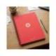 CUADERNO ESPIRAL ANTARTIK MICRO A4 TAPA FOAM 120H 90GR CUADRO 5MM 5 BANDAS 4 TALADROS COLOR ROJO