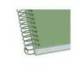 CUADERNO ESPIRAL ANTARTIK A4 TAPA FOAM 80H 90GR CUADRO 4MM CON MARGEN COLOR VERDE MATCHA