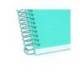 CUADERNO ESPIRAL ANTARTIK A4 TAPA FOAM 80H 90GR CUADRO 4MM CON MARGEN COLOR MENTA
