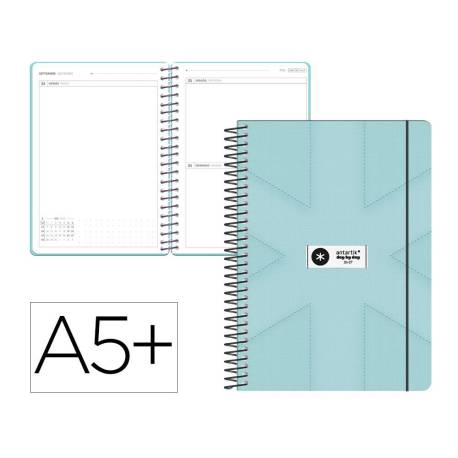 AGENDA ESCOLAR ANTARTIK 26-27 ESPIRAL PACK AND GO DIA PAGINAA5+ BILINGÜE 80G PAPEL FSC MENTA