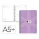 AGENDA ESCOLAR ANTARTIK 26-27 ESPIRAL PACK AND GO DIA PAGINAA5+ BILINGÜE 80G PAPEL FSC MORADO