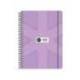 AGENDA ESCOLAR ANTARTIK 26-27 ESPIRAL PACK AND GO DIA PAGINAA5+ BILINGÜE 80G PAPEL FSC MORADO