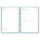 AGENDA ESCOLAR ANTARTIK 26-27 ESPIRAL PACK AND GO DIA PAGINAA5+ BILINGÜE 80G PAPEL FSC TURQUESA